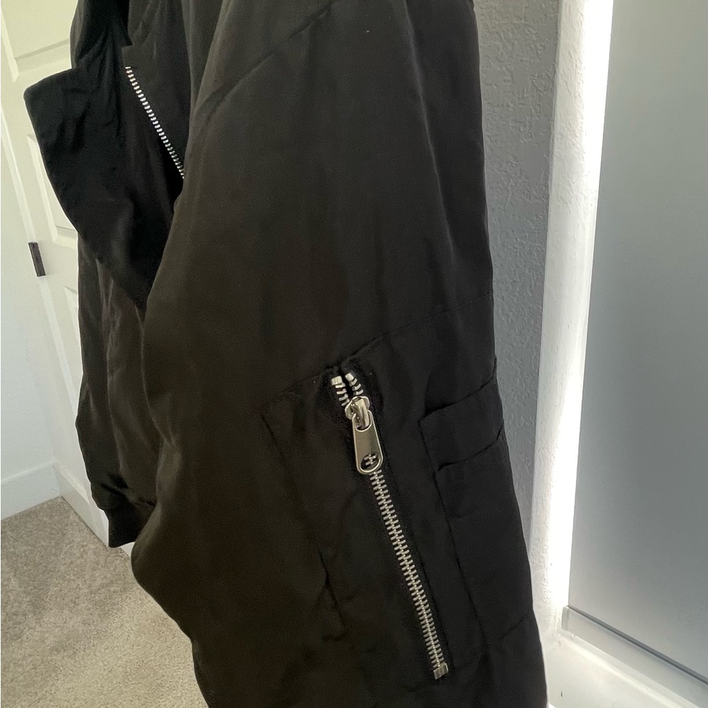 Mango Black Bomber Jacket - Picture 4 of 5